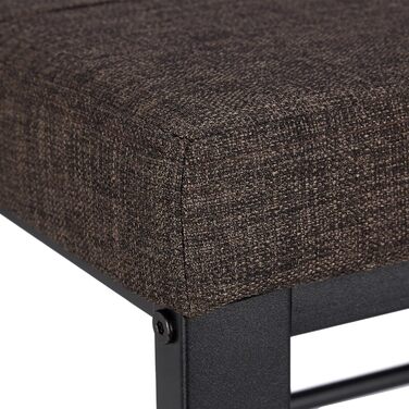 Relaxdays Schuhbank, Sitzpolster, offen, 2 Ebenen, Metall, HBT: 50x81x32cm, braun