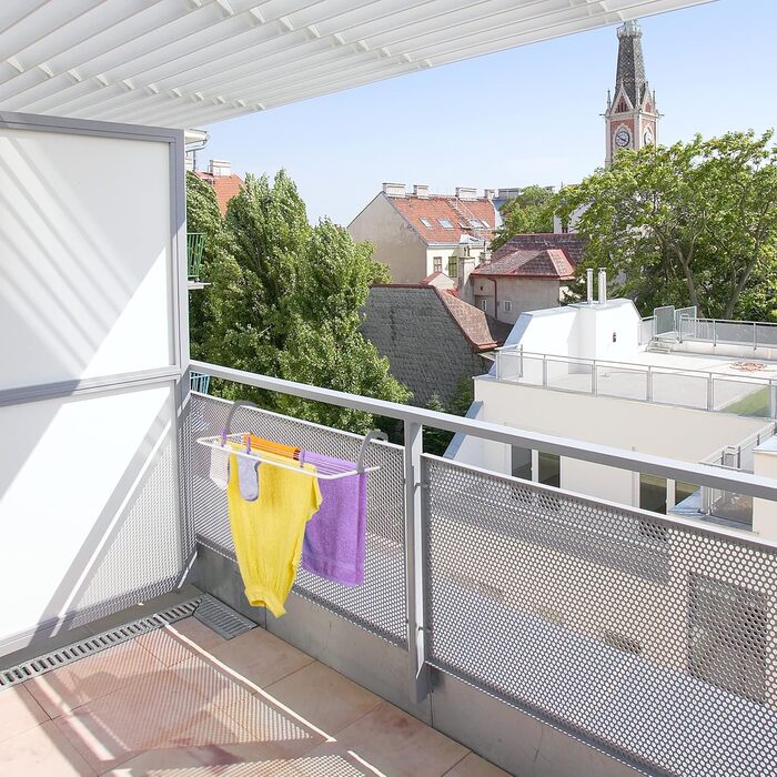Relaxdays 2x Hängetrockner, Wäscheständer für Balkon, Heizung & Camping, 4m Trockenlänge, weiß