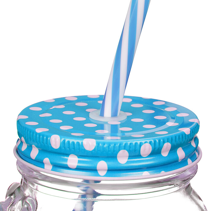 Relaxdays Bunte Trinkgläser mit Deckel 8er Set