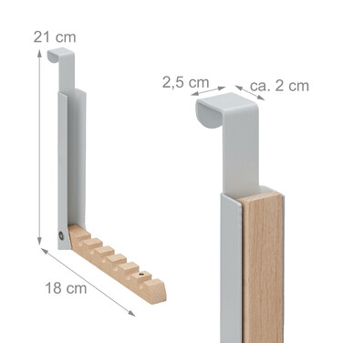 Relaxdays Klappbare Türgarderobe 2er Set