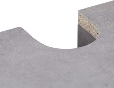 Relaxdays Waschbeckenunterschrank, eintürig, 3 Ablagen, 51x60x32 cm, MDF, Grau