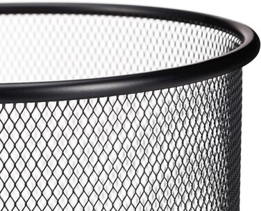 Relaxdays Schirmständer Metall, runder Schirmhalter aus Korbgeflecht, Stockhalter universal, 26cm Ø, 50cm hoch, schwarz