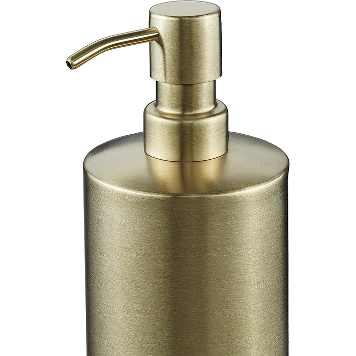 Relaxdays Badezimmer Set, 4-teilig, Seifenspender, Seifenschale, Zahnputzbecher, Zahnbürstenhalter, Edelstahl, Gold 10038874