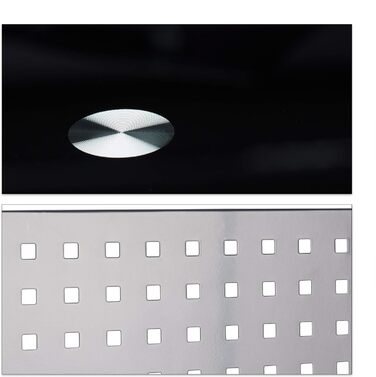 Relaxdays Computertisch, Glas, Tastaturauszug, Fach für Rechner, HBT 98x105x55 cm, modern, Schwarz