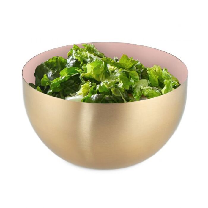 Relaxdays Zweifarbige Salatschüssel aus Edelstahl