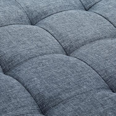 Relaxdays Sitzhocker mit Stauraum L, Fußhocker mit Deckel, 43x45x45 cm, dunkelgrau