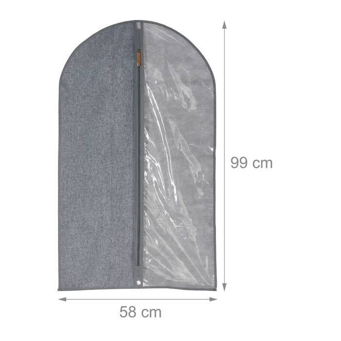Relaxdays Kleidersack 3er Set - 99 x 58 cm