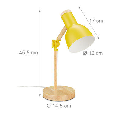 Relaxdays Schreibtischlampe Holz verstellbar