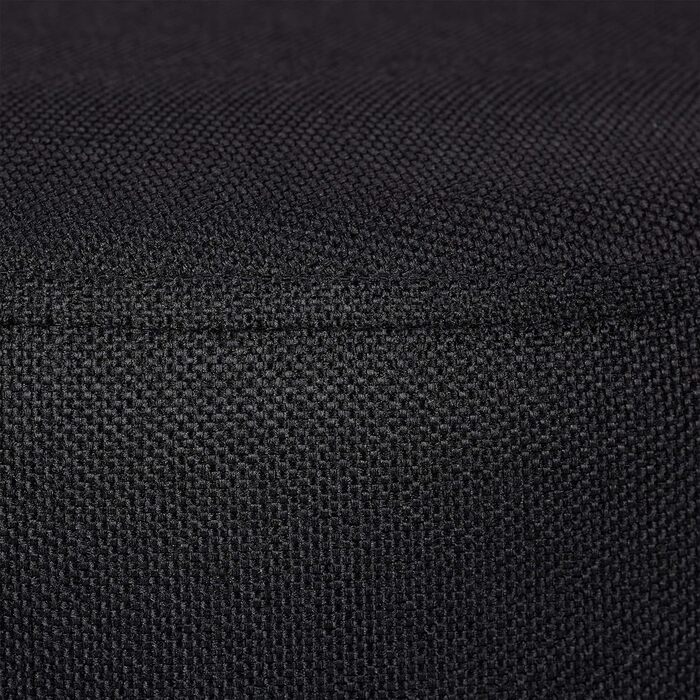 Relaxdays Beistelltisch mit Hocker, runder Couchtisch mit Sitzhocker, platzsparend, Glas & Metall, 40 x 40 cm, schwarz, 1 Stück