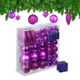 Relaxdays Weihnachtskugeln im 110er Set