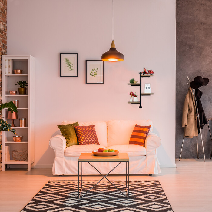 Relaxdays Wandregal Industrial mit 4 Ablagen