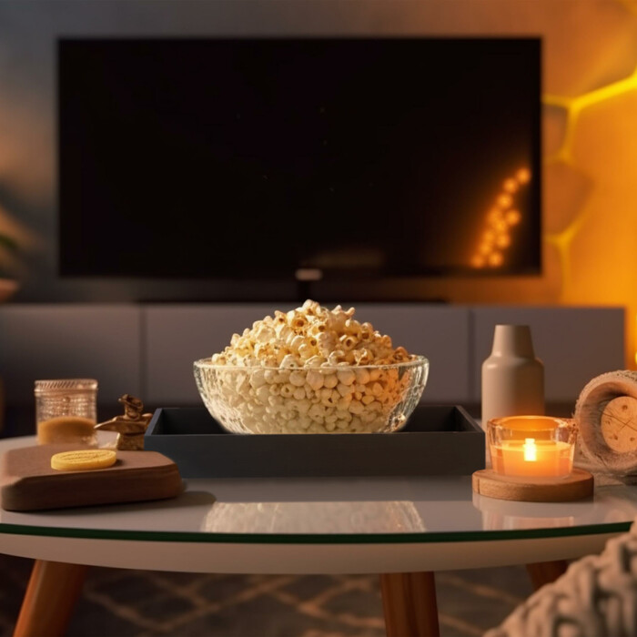 Relaxdays Rechteckiges Tablett aus Bambus