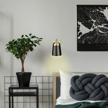 Relaxdays Wandleuchte Messing