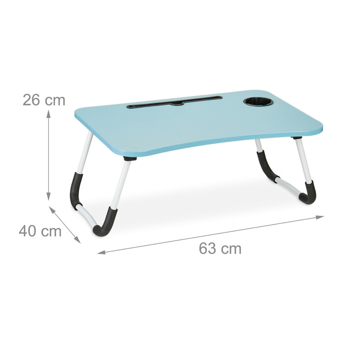 Relaxdays Laptoptisch mit Tablet- & Getränkehalter