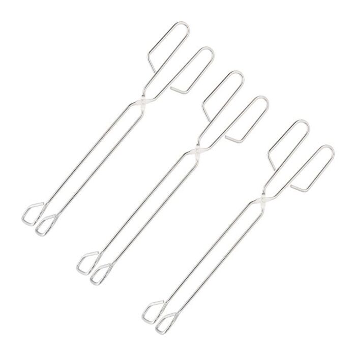 Relaxdays Edelstahl Grillzange im 3er Set