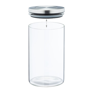 Relaxdays Vorratsglas 3er Set je 800 ml