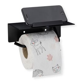 Relaxdays Toilettenpapierhalter mit Ablage