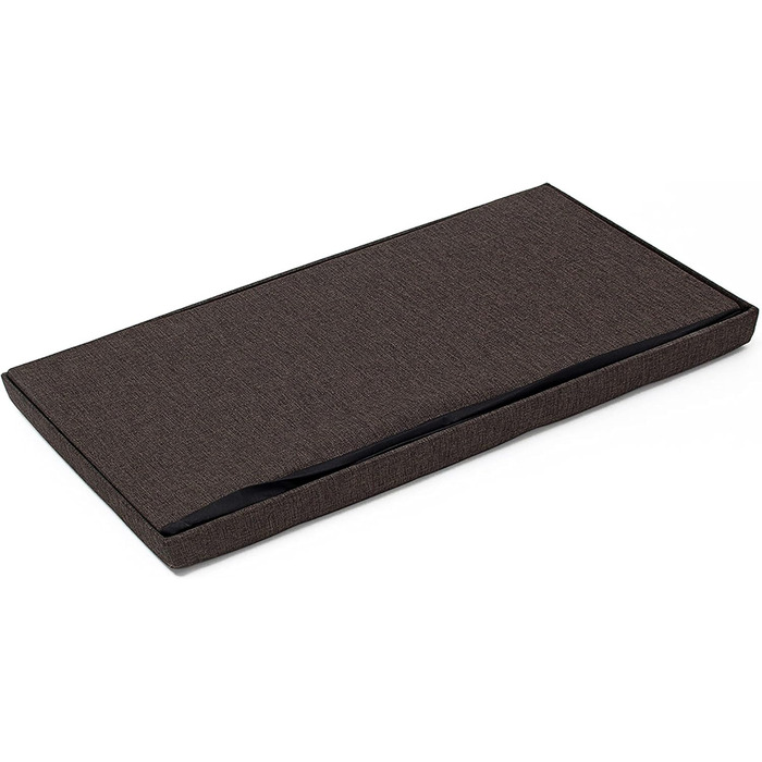 Relaxdays Faltbare Sitzbank XL mit Stauraum, Sitzwürfel, 38x76x38 cm, Braun