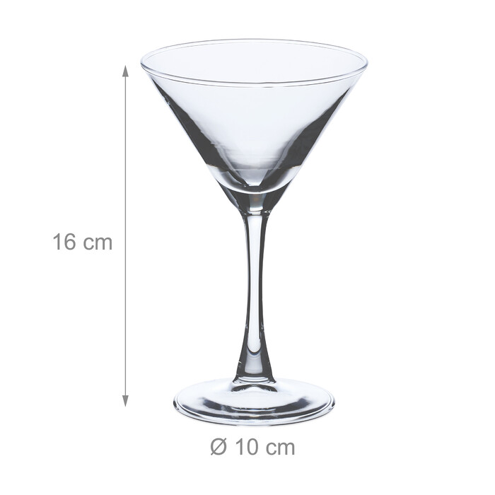 Relaxdays Martini Gläser 6er Set