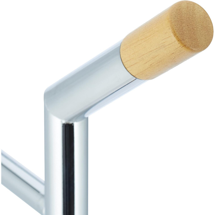 Relaxdays, Toilettenbürste u. Bürstenhalter, Silber-Natur WC Garnitur mit Toilettenpapierhalter, HxBxT 90 x 24 x 20 cm