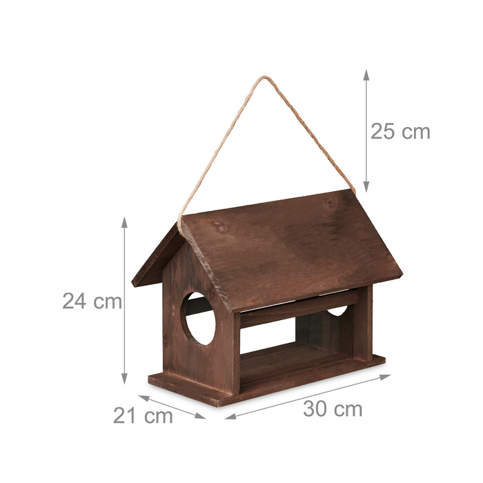 Relaxdays Vogelfutterhaus aus Holz
