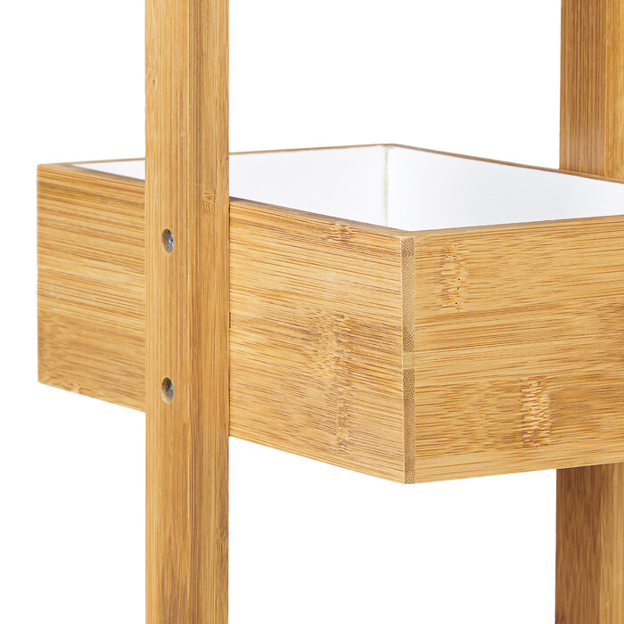 Relaxdays Bambus Badregal mit 4 Ablagen