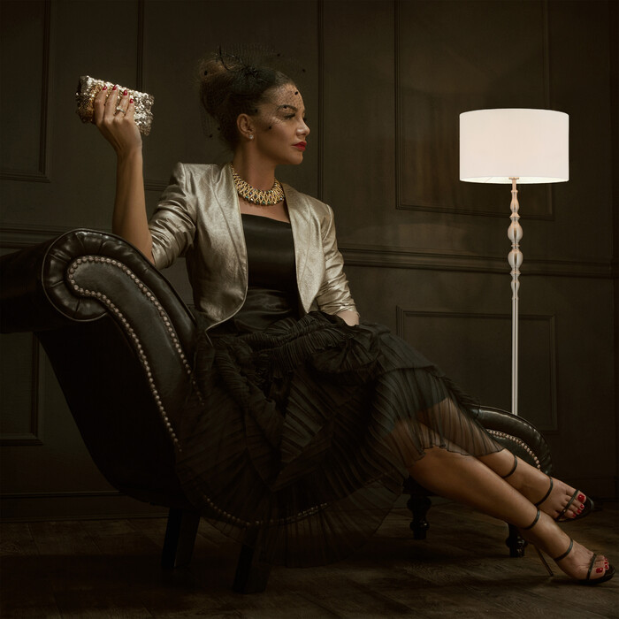 Relaxdays Stehlampe Wohnzimmer beige