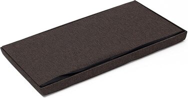 Relaxdays Faltbare Sitzbank XL mit Stauraum, Sitzwürfel, 38x76x38 cm, Braun