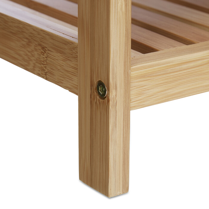 Relaxdays Küchenregal Bambus mit Tablett