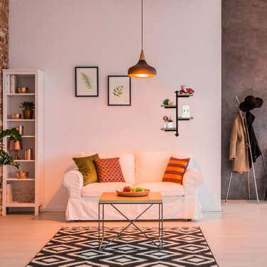 Relaxdays Wandregal Industrial mit 4 Ablagen