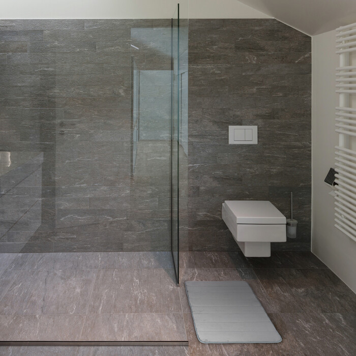 Relaxdays Memoryschaum Badematte in Grau