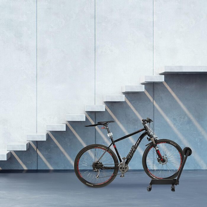 Relaxdays Fahrradständer, erweiterbarer Hinterradständer für Radgrößen 20-29', HBT: 47 x 34 x 35 cm, klappbar, schwarz