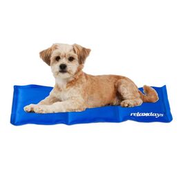 Relaxdays Kühlmatte Hund blau