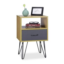 Relaxdays Retro Nachtschrank