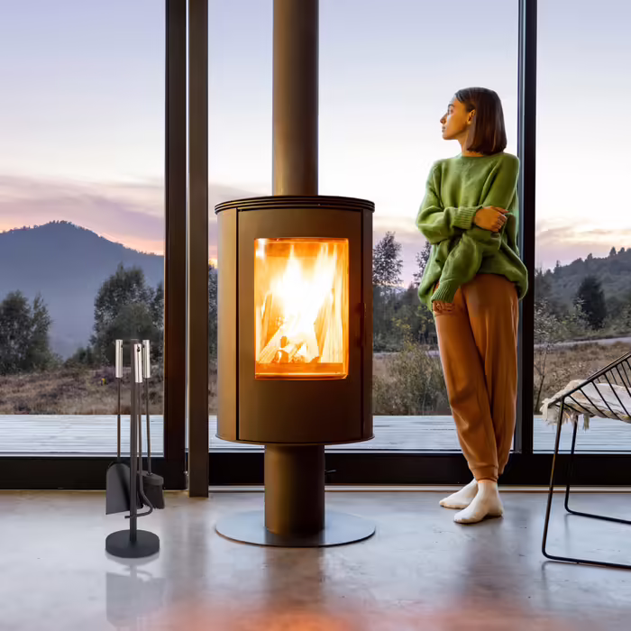 Relaxdays 4-teiliges Kaminbesteck in Schwarz
