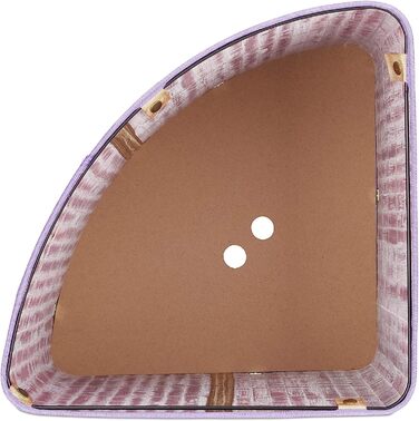 Relaxdays Eckwäschekorb, faltbar, 60 l, platzsparend, Baumwolle, HBT 65x49,5x37 cm, Violett, Bambus-Deckel