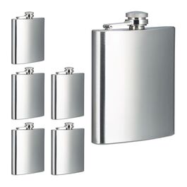 Relaxdays Flachmann 6er Set 200ml