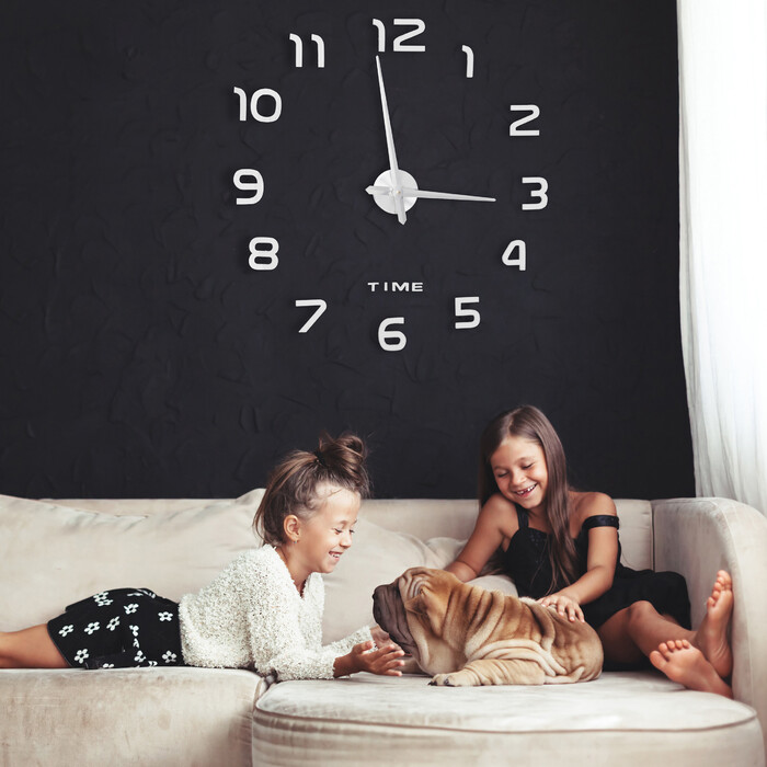 Relaxdays DIY Wanduhr mit 3D-Zahlen