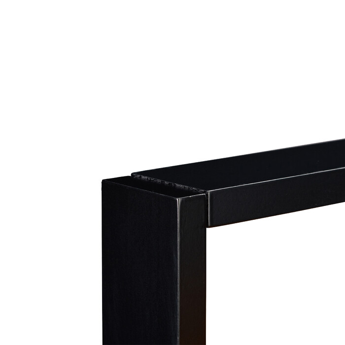Relaxdays Beistelltisch mit Fach schwarz