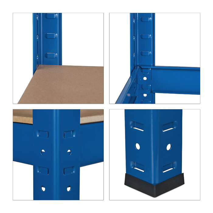 Relaxdays Schwerlastregal 150 cm blau